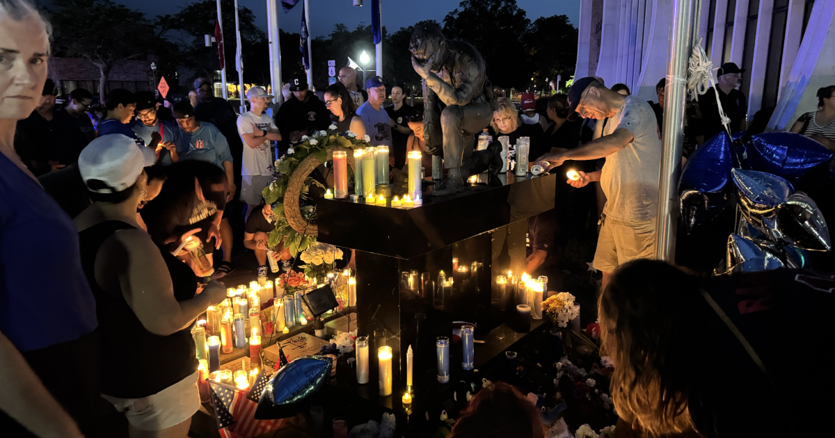 'We are not OK': Hundreds gather at vigil to honor Lorain officer killed in ambush