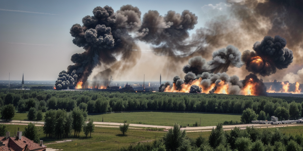 Ukraine war: Buildings burn after renewed Russian air attacks