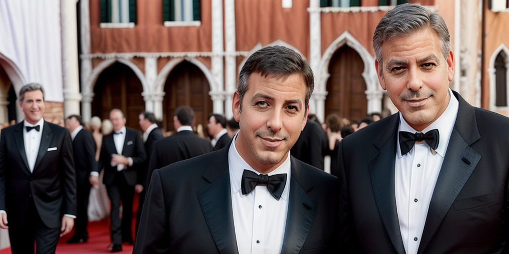 Adam Sandler in a tux? Star surprises with George Clooney on Venice red carpet