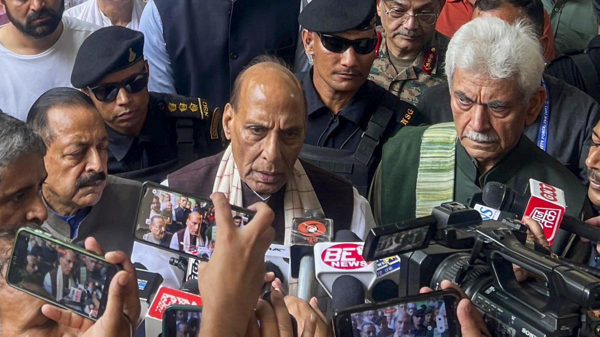 Rajnath Singh meets Chishoti flood victims in Jammu hospital, reviews relief measures