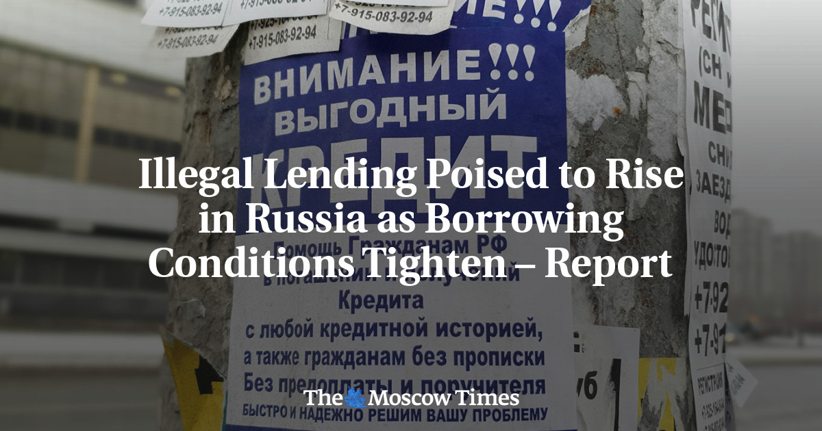 Illegal Lending Poised to Rise in Russia as Borrowing Conditions Tighten