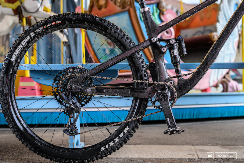Spotted: Hope's Prototype 120mm Travel Bike at Les Gets DH World Cup