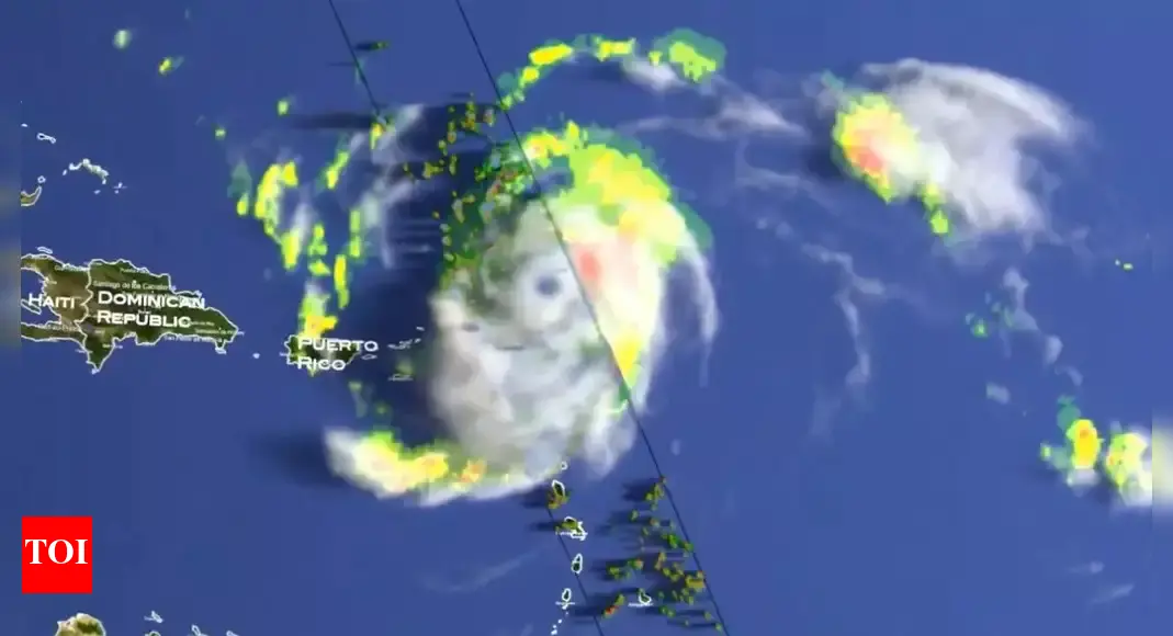 Hurricane Erin from the ISS: Stunning view as the Category 2 storm Threatens the Atlantic Coast | Watch video | - The Times of India
