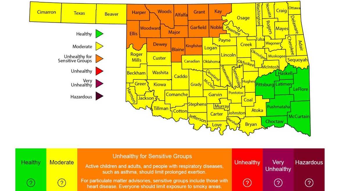 Air quality health advisory issued for Oklahoma Saturday