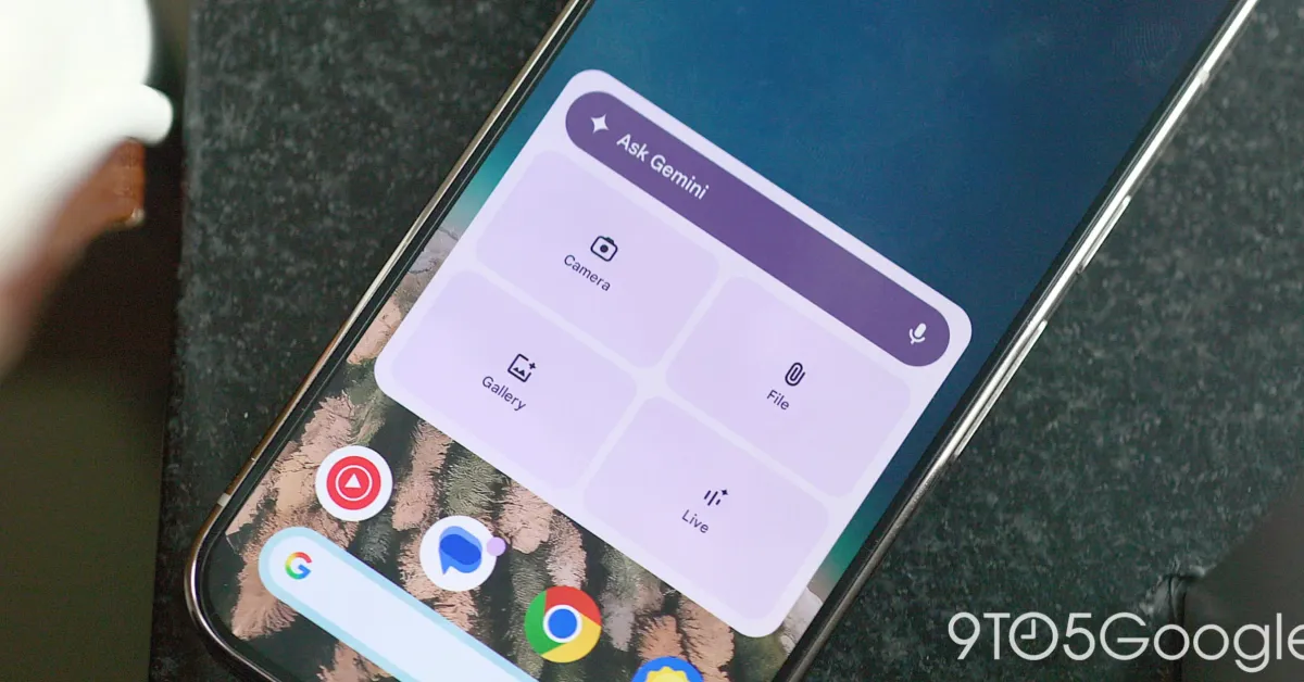 Gemini app update brings new homescreen widget shapes