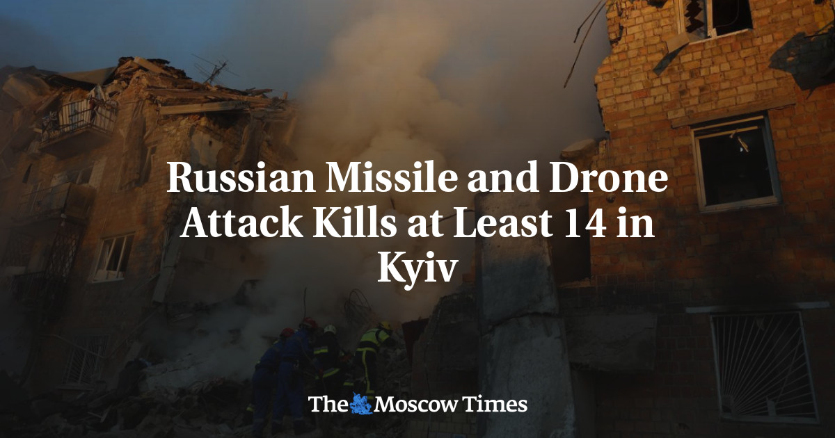 Russian Missile and Drone Attack Kills at Least 10 in Kyiv
