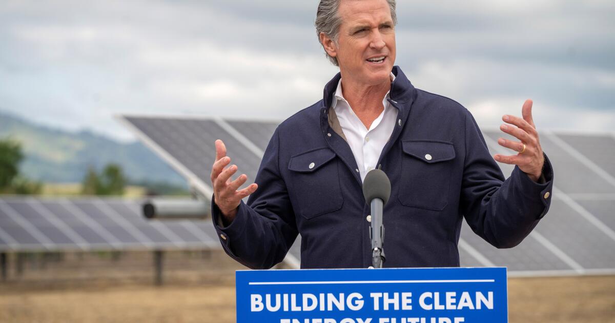 Commentary: California is backsliding on climate progress. It's (mostly) Gavin Newsom's fault