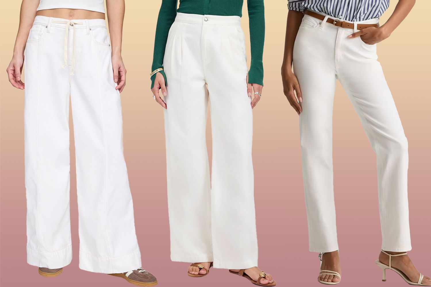 White Jeans Are the Travel Pant of the Summer—and We Found the 10 Comfiest and Most Flattering Styles From $25