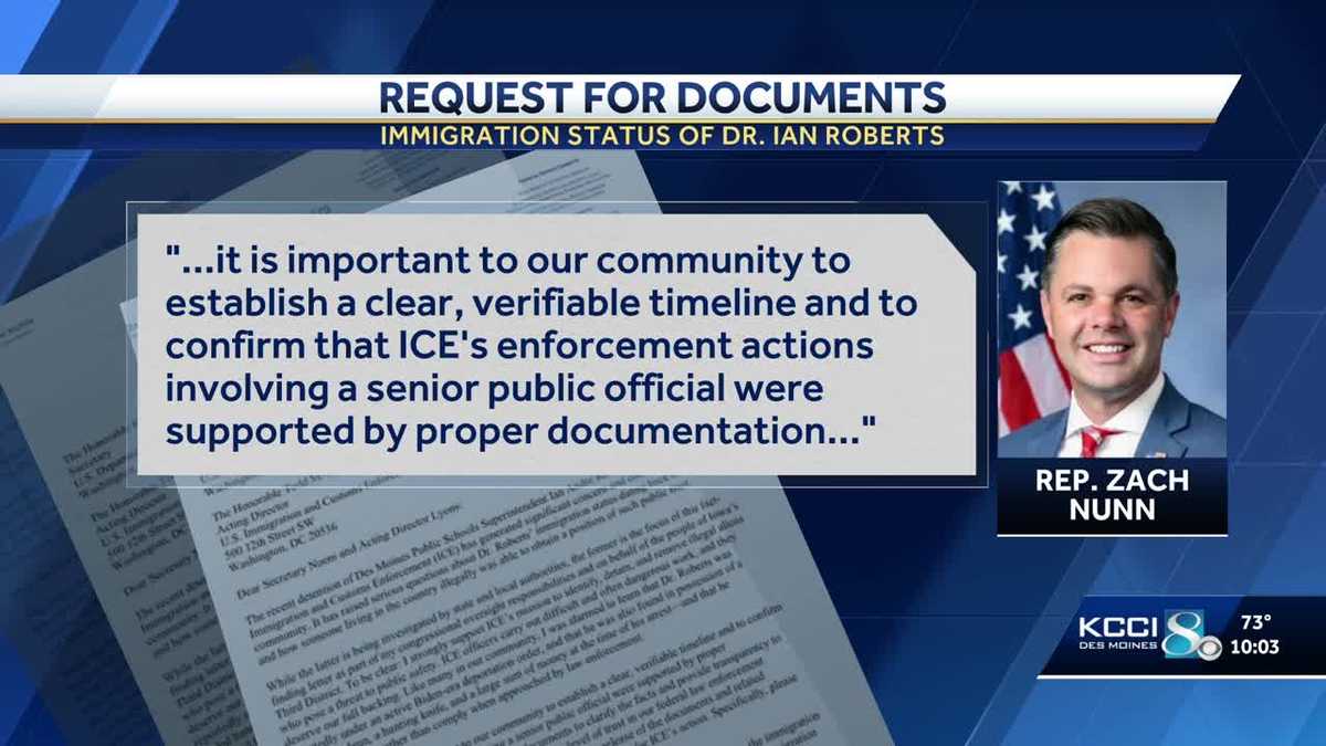 Zach Nunn calls for clarity after Des Moines Public Schools superintendent arrested by ICE