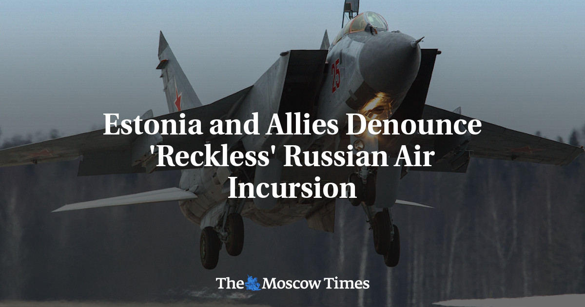 Estonia and Allies Denounce 'Reckless' Russian Air Incursion