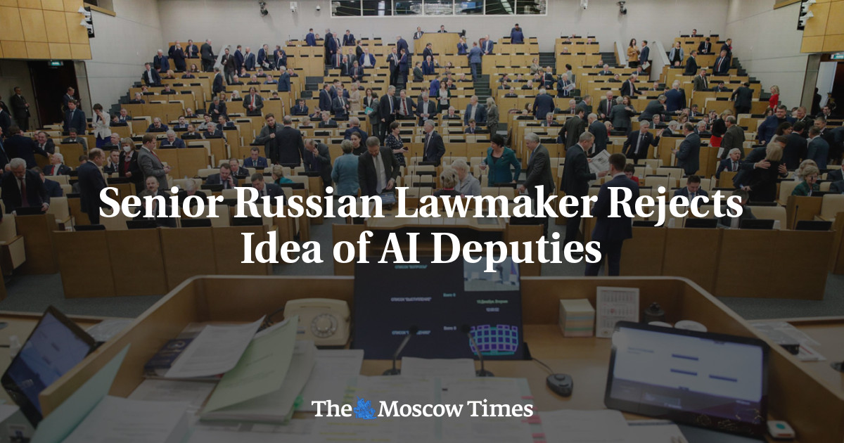 Senior Russian Lawmaker Rejects Idea of AI Deputies