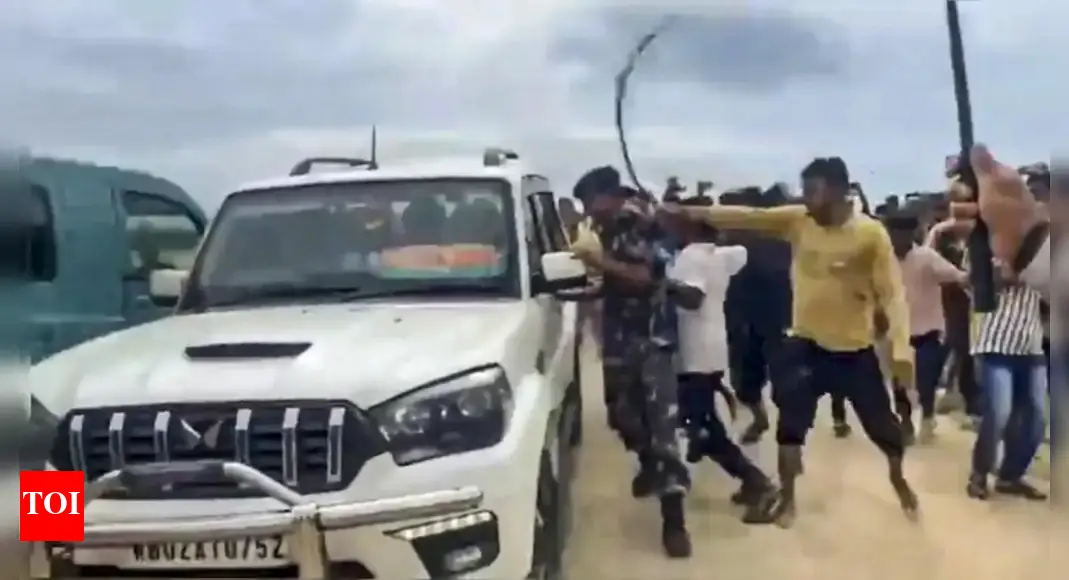 West Bengal: BJP MP & MLA assaulted during flood tour | India News - The Times of India